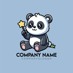 Panda Logo Design Vector Illustration