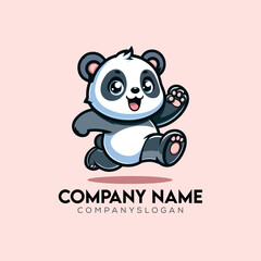 Fototapeta premium Panda Logo Design Vector Illustration