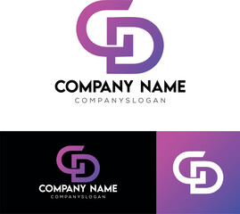 Letter GD Logo, icon vector, company name logo