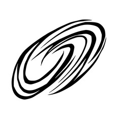 Abstract Swirls: Black and White Hand-Drawn Design Element