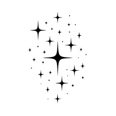Retro Atomic Starbursts on White, Mid-Century Modern Vector