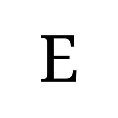 Alphabet letter e