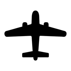Obraz premium Silhouette of a propeller airplane, a classic symbol for air travel and aviation
