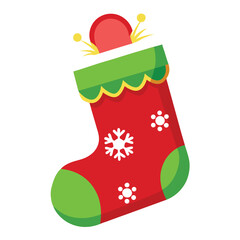 Christmas stocking isolated on white background