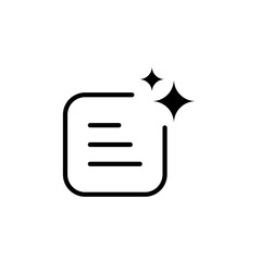 Generate text icon. Ai generate text icon button. Generate article or letter vector icon with editable stroke. 