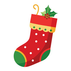 Christmas stocking isolated on white background