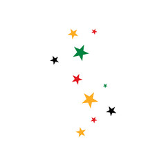 Juneteenth freedom day stars decoration. Vector illustration