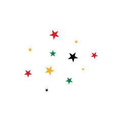 Juneteenth freedom day stars decoration. Vector illustration