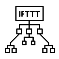 IFTTT Integration  Vector Line Icon Design