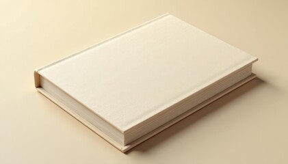 Natural beige hard cover with debossed design , design, natural
