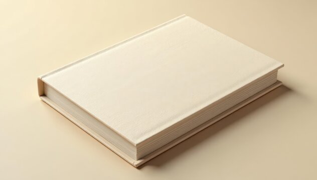 Natural beige hard cover with debossed design , design, natural