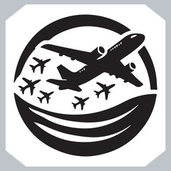 Flight Transport Symbol Vector for Website and App Design  