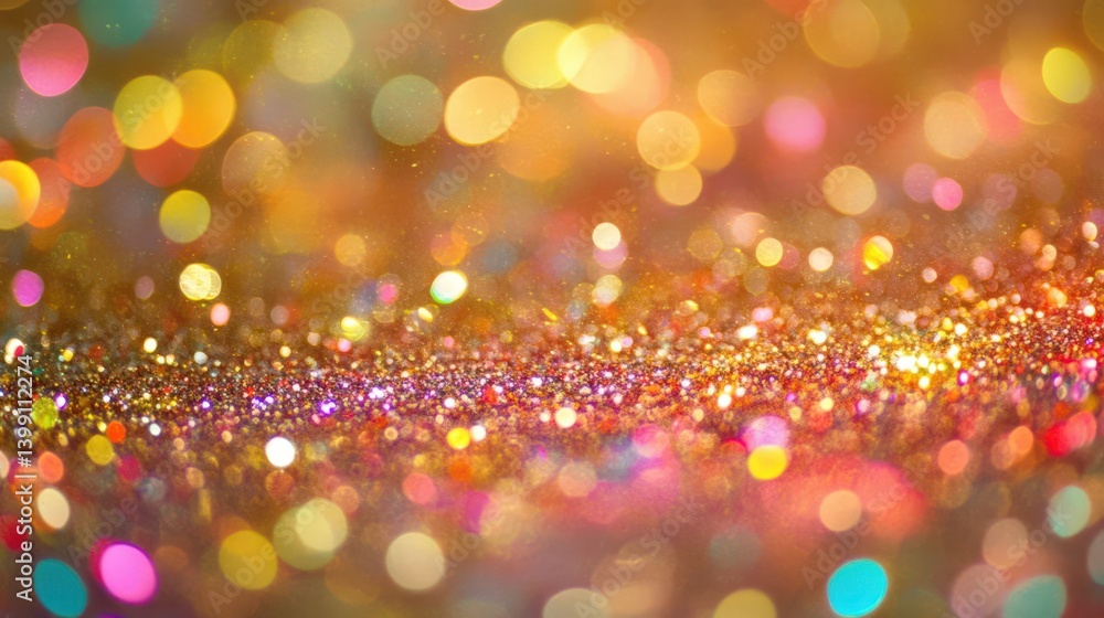 Poster abstract bokeh background with sparkling glitter in festive colors. ideal for christmas or new year 