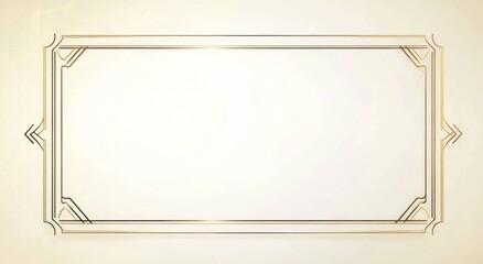Elegant, gold-toned rectangular frame