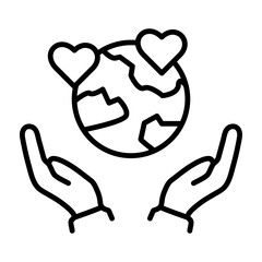 Earth Day Celebration  Vector Line Icon Design