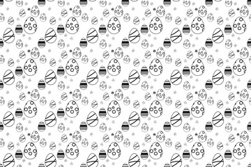Easter Egg Doodle Vector Background for Spring Celebrations