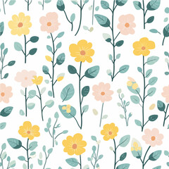 Primrose pattern.Exquisite vector floral patterns.