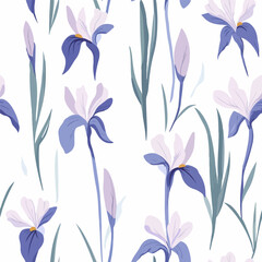 Iris  pattern.Exquisite vector floral patterns.