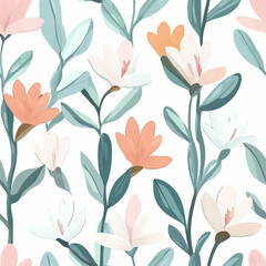 Tuberose pattern.Exquisite vector floral patterns.