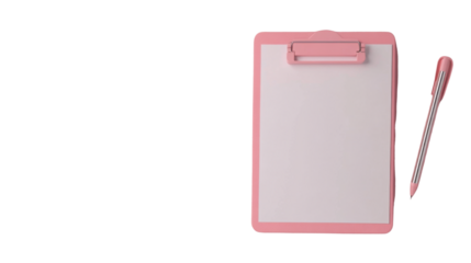 Checklist clipboard document paper and pencil on white background