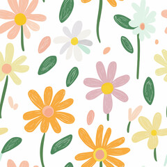 Daisy pattern.Exquisite vector floral patterns.