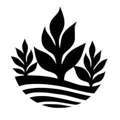 Abstract Black & White Floral Logo Design