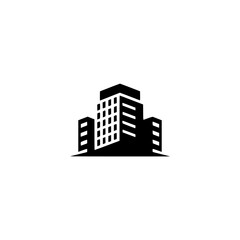 Fototapeta premium Modern Minimalist Black & White Skyscraper Logo
