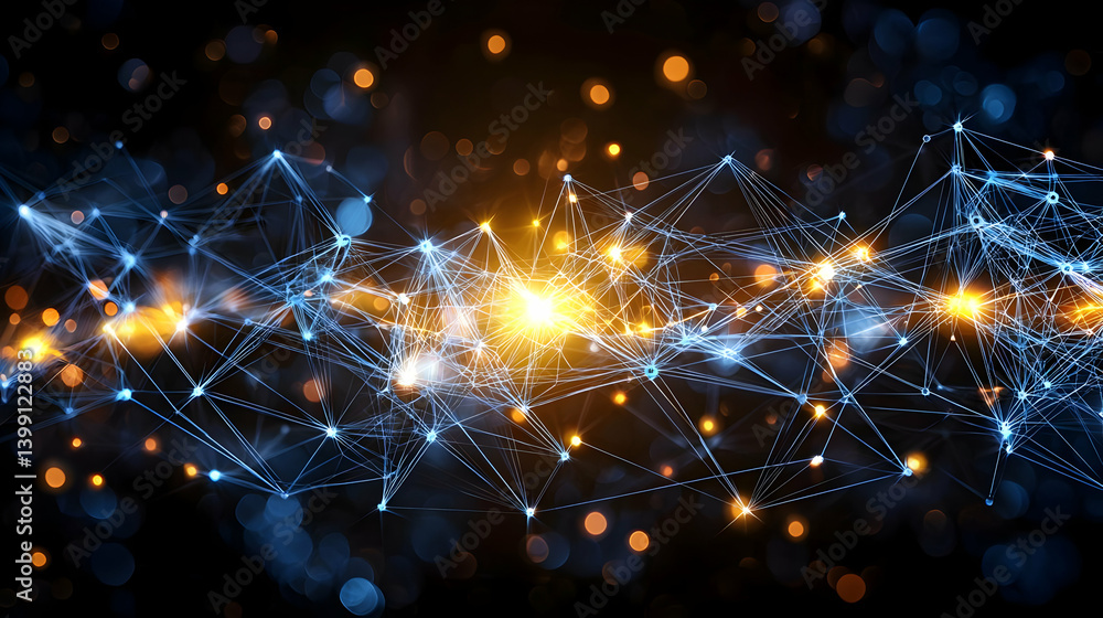 Poster abstract digital network design background