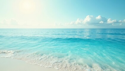 Obraz premium Softly fading light blue oceanic colors blending with creamy whites, oceanic, peaceful