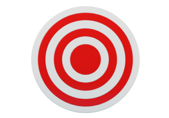 Aiming Target with Concentric Circles on Transparent Background