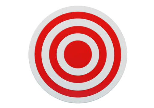 Aiming Target with Concentric Circles on Transparent Background - Powered by Adobe
