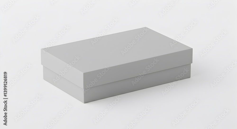 Poster subtle box mockup: minimalist container for presentation and package design