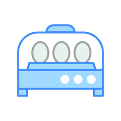 incubator egg flat icon illustration
