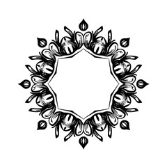 Intricate Black and White Mandala Design for Invitations & Decor