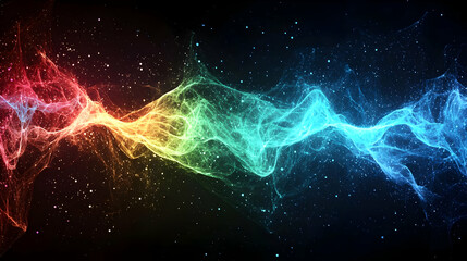 Abstract Colorful Energy Wave Design
