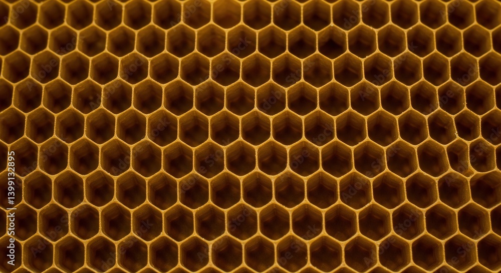Poster honeycomb pattern showcasing hexagonal cells in close up detail