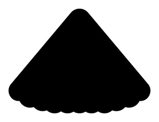Fototapeta premium icon of a coffee filter cone symbolizing drip coffee or brewing tools.
