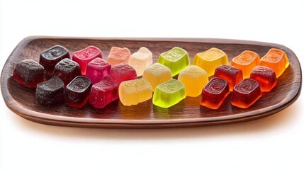 colorful marshmallows on plate