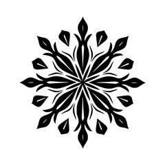 Ornate Black & White Floral Mandala Design