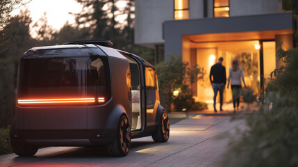 Obraz premium Self driving taxi