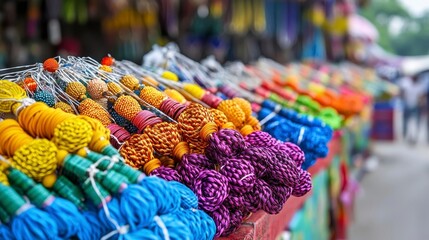 Vibrant Craft Beads and Threads