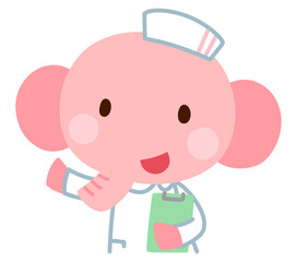 ゾウの看護師さん　お医者さん