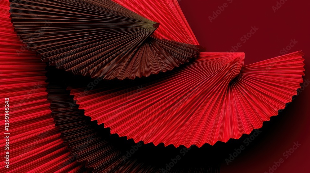 Poster dramatic red and black heart symbolizing passion and intensity within an abstract design of internal