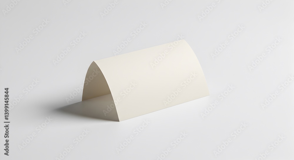Poster elegant cardstock archway creating a minimalist paper structure concept