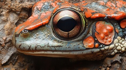 Vibrant Close-up of a Colorful Frog
