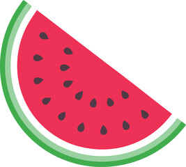 Summer fruit. Fruits watermelon. Vegetarian and ecology food. Vector illustration.
