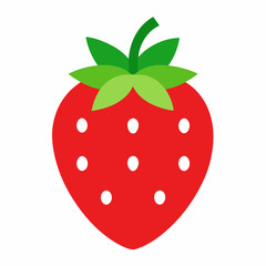 Strawberry vector icon isolated on white background