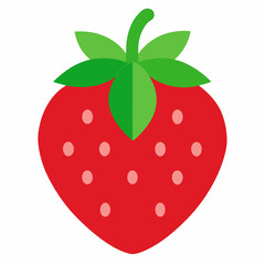 Strawberry vector icon isolated on white background