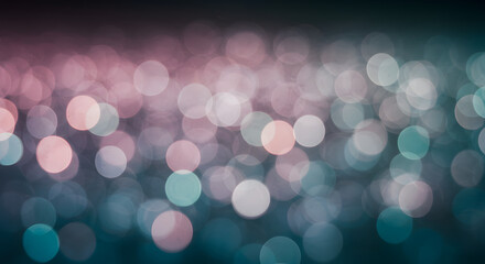 Fototapeta premium Abstract Bokeh Background of Teal and Pink Blurred Lights