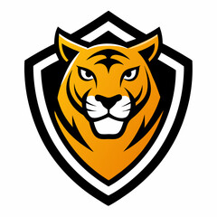 Tiger Mascot Logo on White Background Bold and Powerful Animal Branding Design